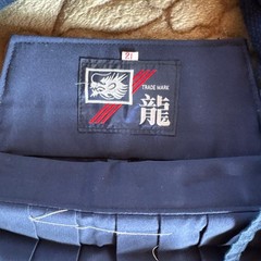 Japanese Kendo Gi Jacket Hakama Pants Set Ryu Size S Dark Blue Uniform