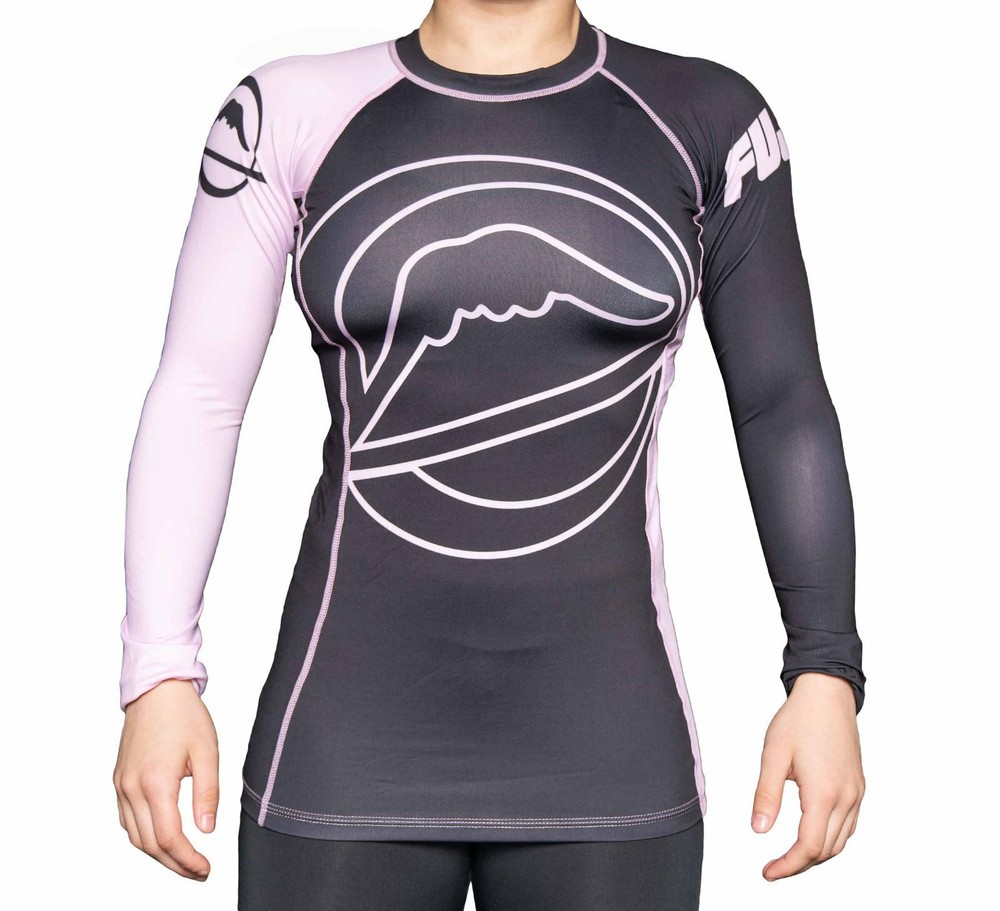 Fuji Drillers Womens MMA BJJ Jiu Jitsu LongSleeve Long Sleeve LS Rashguard Pink