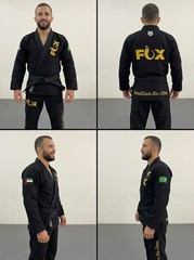 Black BJJ Gi Brazilian Jiu Jitsu Kimono MMA Grappling Uniform