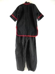 Vintage Youth Kung Fu Costume Set Black Red Trim Size Small Pre-Owned
