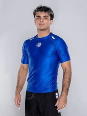 Fuji Baseline 2.0 IBJJF Ranked BJJ Jiu Jitsu ShortSleeve SS Rashguard – Blue