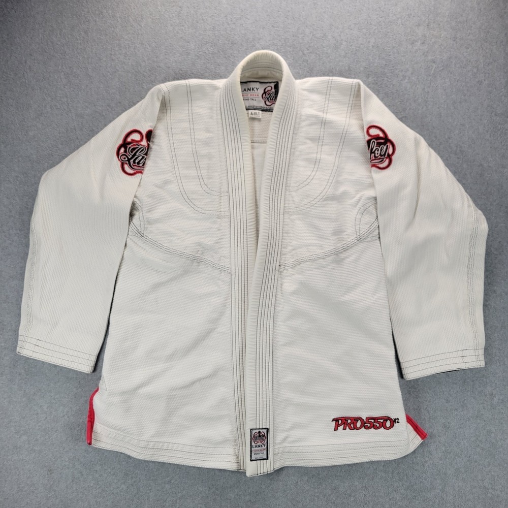 Lanky Fight Gear Pro 550 V2 Pearl Weave Size A-0LT White Kimono Ripstop Top