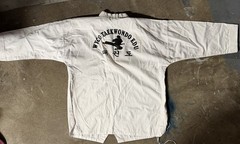 Size 2 Martial Arts WYCO Taekwondo EDU White Outfit Uniform Top & Pants Nice ✅