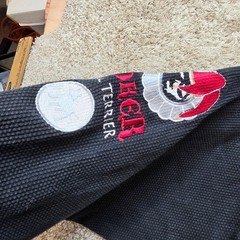 Bull Terrier Joker BJJ Gi Jacket Mens A2 Black San Diego Brazilian Jiu-Jitsu Top