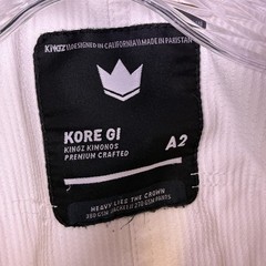 Kingz Kimonos Kore Gi White A2 Jiu Jitsu MMA Martial Arts Top Training
