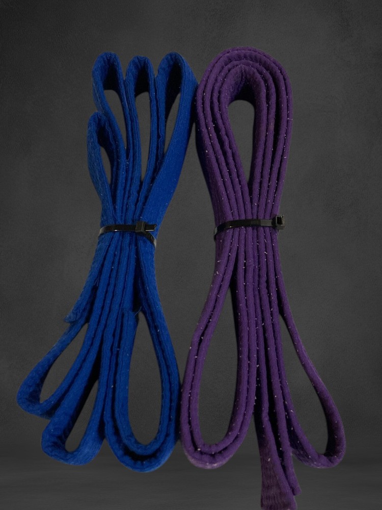 Set of 2 Judo Belts – Blue and Purple, Child Size, Martial Arts – Ju Jitsu Belts