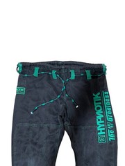 HYPNOTIK Pants Adult A2 Black Jiu Jitsu Martial Arts Logo Straight Leg