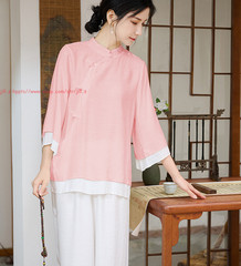 Womens Cotton Linen Kung Fu Tai Chi Uniform Martial Arts yoga Wear Summer Suit