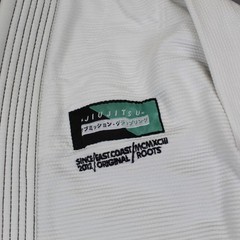 93Brand Jiu Jitsu Gi Jacket Mens Medium A1 White BJJ Competition Kimono Lined