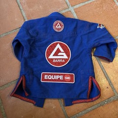 Gracie Barra Storm Kimonos Gi Jiu Jistu Blue Kids Size Y2 Top Only