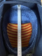 Japanese Kendo Men Mask High Quality Navy Deerskin 1 Bu Hand Stitched