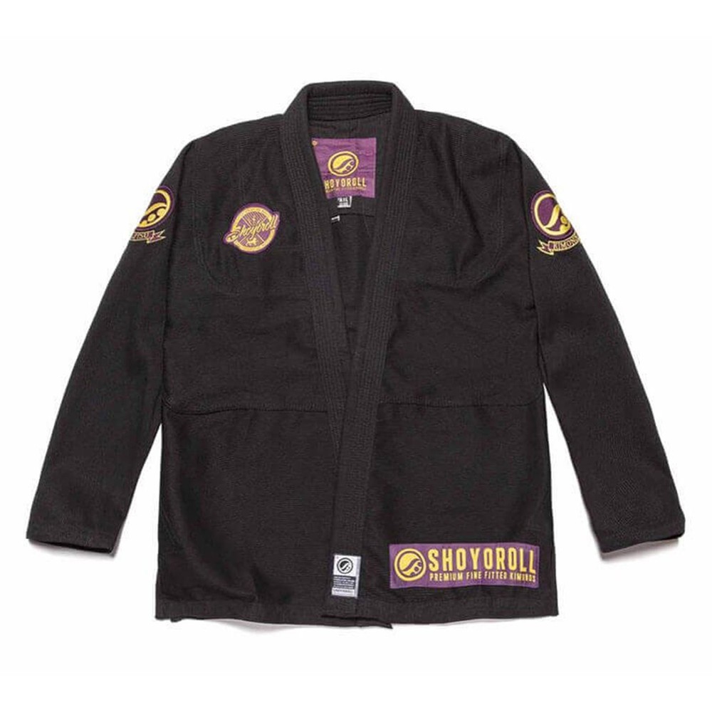 Custom Black BJJ Gi High Quality Premium Quality 100% Cotton 450 GSM Pearl Weave
