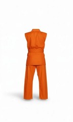 Orange Sleeveless Karate Gi | Lightweight Martial Arts Uniform | With Free belt