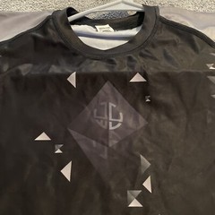 Jiu Jitsu World League Long Sleeve Rashguard. Black/Grey Adult M New