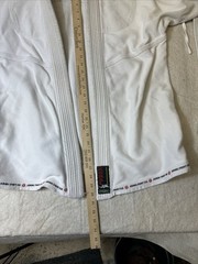 Koral Fight Co A1 White 100% Cotton Brazilian Jiu-Jitsu Top A3 Pants, Manto Belt