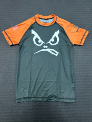BAD BOY RANKED RASHGUARD ORANGE GI Jiu Jitsu BJJ MMA Youth Teen Brazil NEW READ