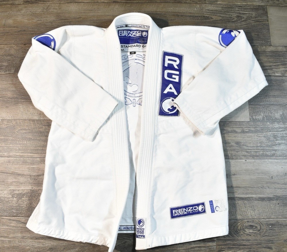 Renzo Gracie Academy RGA BJJ Gi Blue Size A0 Brazilian Jiu Jitsu Kimono