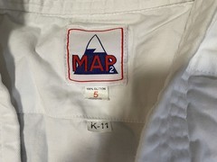 Vtg MAP Martial Arts Karate Suit Sz 5 Fabric Top White Shirt NO BELT