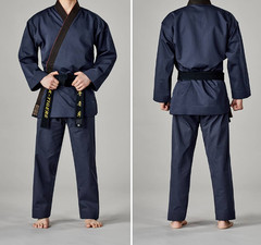 MOOTO Kumgang Grandmaster Taekwondo Karate Dobok Navy Black Collar Professional