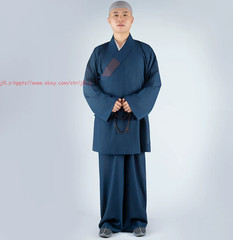 Summer Meditation Buddhist Monk Thin Sets Kung Fu Tai Chi Shaolin Yarn Uniforms