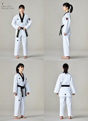 MOOTO BS5 Uniform with Black V-Neck Basic Season-5 Standard WT Dobok Korea