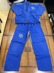 Sanabul Essential Gi A3 Blue Grey Jiu Jitsu BJJ Kimono Uniform Jacket Pants