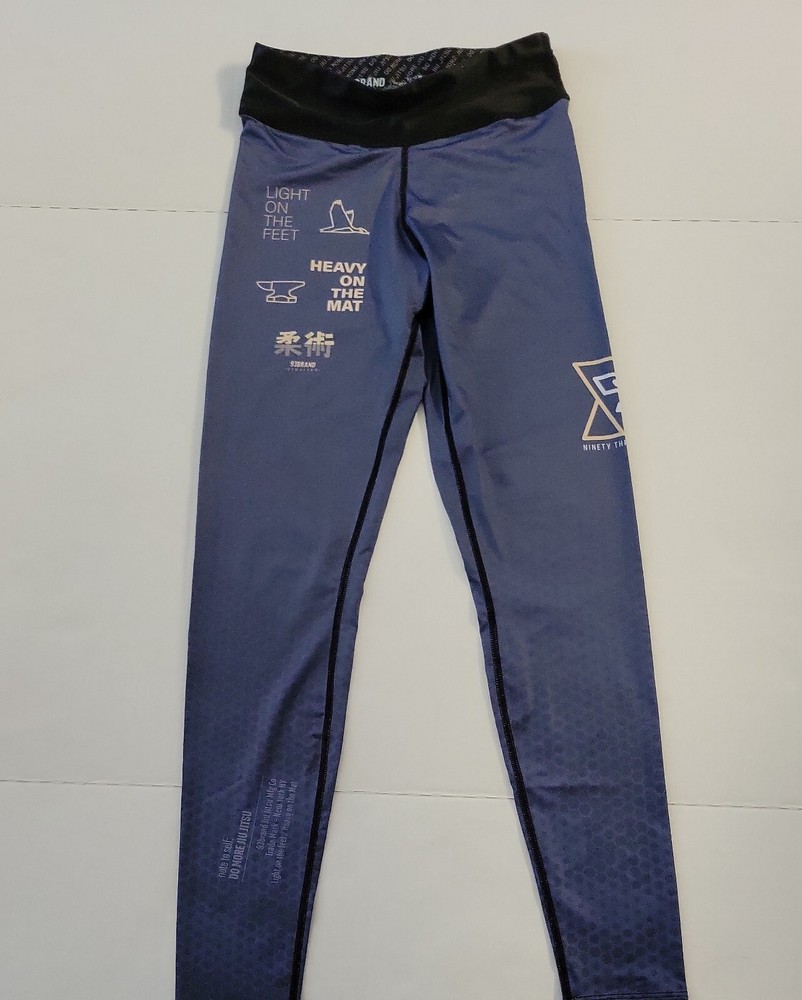 93 brand leggings spats size S jiu jitsu color blue high quality 