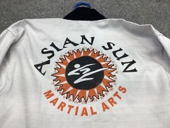 Adidas World TaeKwonDo Uniform Shirt 130 cm White Wrap Aslan Sun Martial Arts