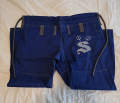 Sinistro Pearl Weave 450 GSM 100% Cotton Jiu-Jitsu Gi Set Blue A2