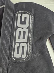 SBG Gi Youth Child Black W1 Straight Blast Gym MMA Martial Arts JuJitSu