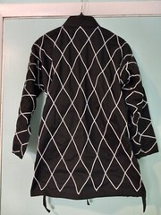 Dynamics Hapkido Gi Top Size 2 Black with White Diamond Pattern