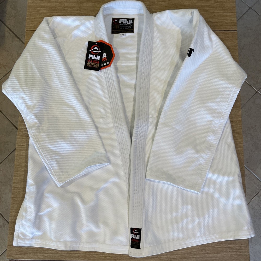 NEW FUJI Kimono Jiu Jitsu White Gi Double Weave – Size A4 – Jacket Only
