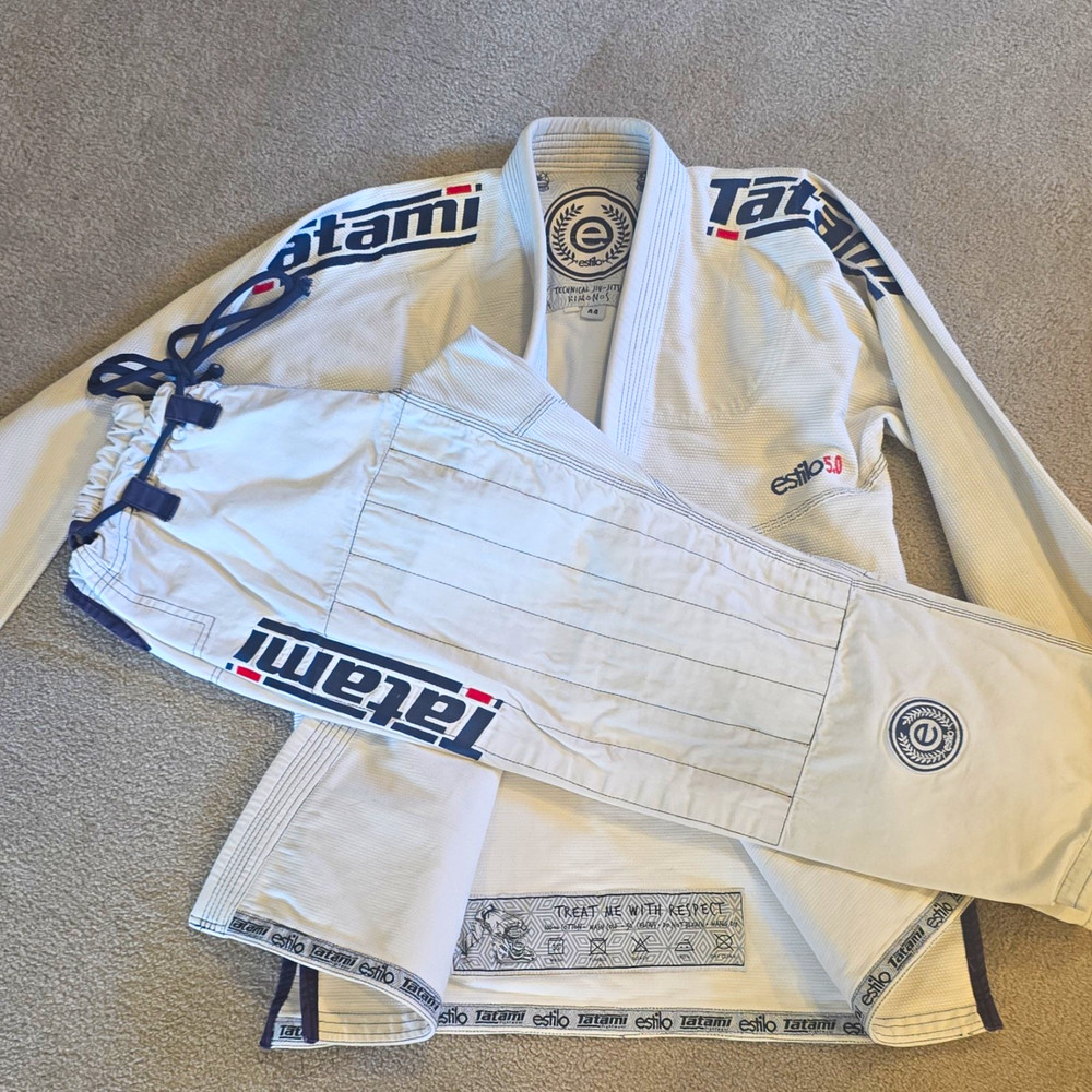 Tatami Estilo 5.0 BJJ Gi Jacket & Pants Set A4 White Adult
