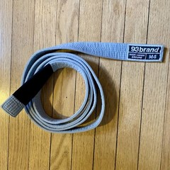 93 Brand “Seek Higher Ground” High Quality Gray Belt Size M4 Unisex Jui-Jitsu