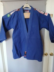 Isami JJ-410 Brazilian Jiu-Jitsu Gi/JJ-402 Pant Size A6 Blue Doubleweave JAPAN