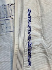 Albino & Preto Batch 102 White BJJ Gi 450 GSM Pearl Weave Jiu Jitsu Kimono