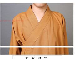 Women Men Buddhist Robes Shaolin Monk Kung fu Suit Meditation Cotton Uniforms