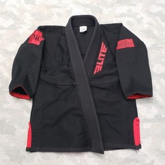 Elite Brazilian Jiu-Jitsu BJJ Gi Uniform Top Youth Black Long Sleeve