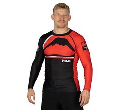 Fuji Mount MMA BJJ Jiu-Jitsu LongSleeve Long Sleeve LS Rashguard – Red