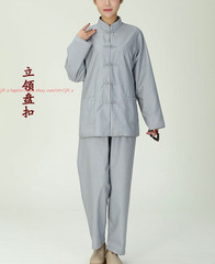 Women’s Suits Buddhist Monk Religion Clothing Sets Lay Shirt+Pants Uniforms Set