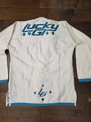 LUCKY Gi (new) – Tiffany Blue Jiu jitsu BJJ Kimono, Size A0 Fits like A1 RARE!