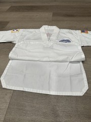 US West Coast Taekwondo Uniform Dobok Kids Size 130 White Martial Arts Set