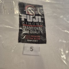Fuji Gi Gear Kimono Belt Size 5 Martial Arts Training White Brand New