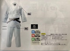 Mizuno Judo Gi Judogi Jacket Top Double Weave Model White 22JM6A8201 Multi-size