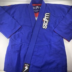 storm kimono bjj gi Jacket Ultra Lightweight Breathe Tech Ripstop Blue Y5