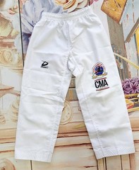 Dynamic Taekwondo Uniform Set Size 0/140 w/4 Belts 2 Headbands CMA TKD