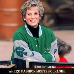 Exclusive Philadelphia Eagles Princess Lady Diana Varsity Jacket Iconic Green