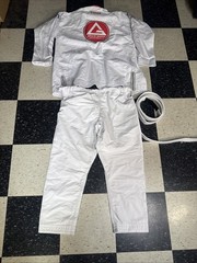 Gracie Barra GB1 Edition Kimono White Set Top, Pants & Belt Size A1 Jiu-Jitsu
