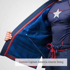 Hayabusa Captain America Gi Kimono Mens A2 Blue Jiu Jitsu BJJ