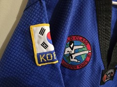 Adult VISION Taekwondo Gi Uniform Size 4/180, Blue – Master Yoo Patches, Korea